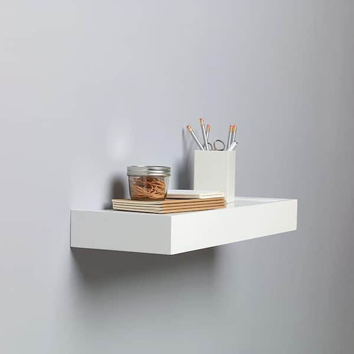 Knape & Vogt Floating Shelf White 24inch